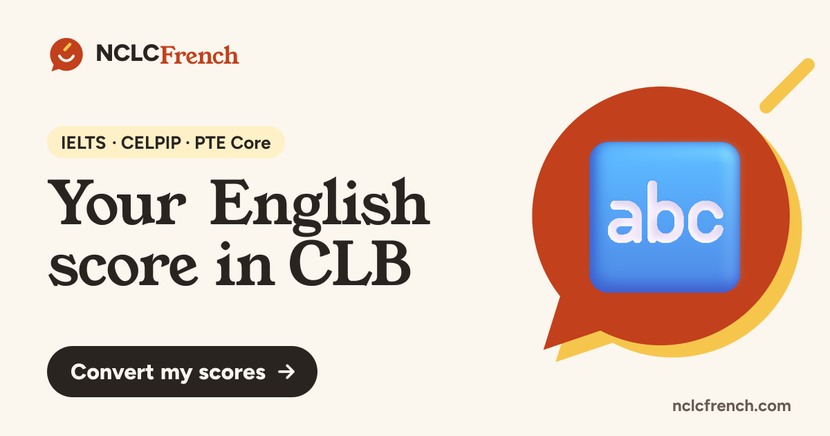 Your English score in CLB