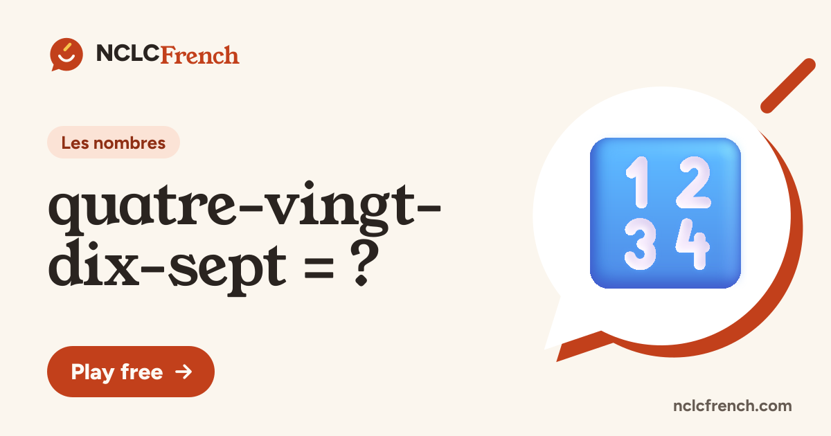 French Numbers Game: Listen and Type | NCLC French