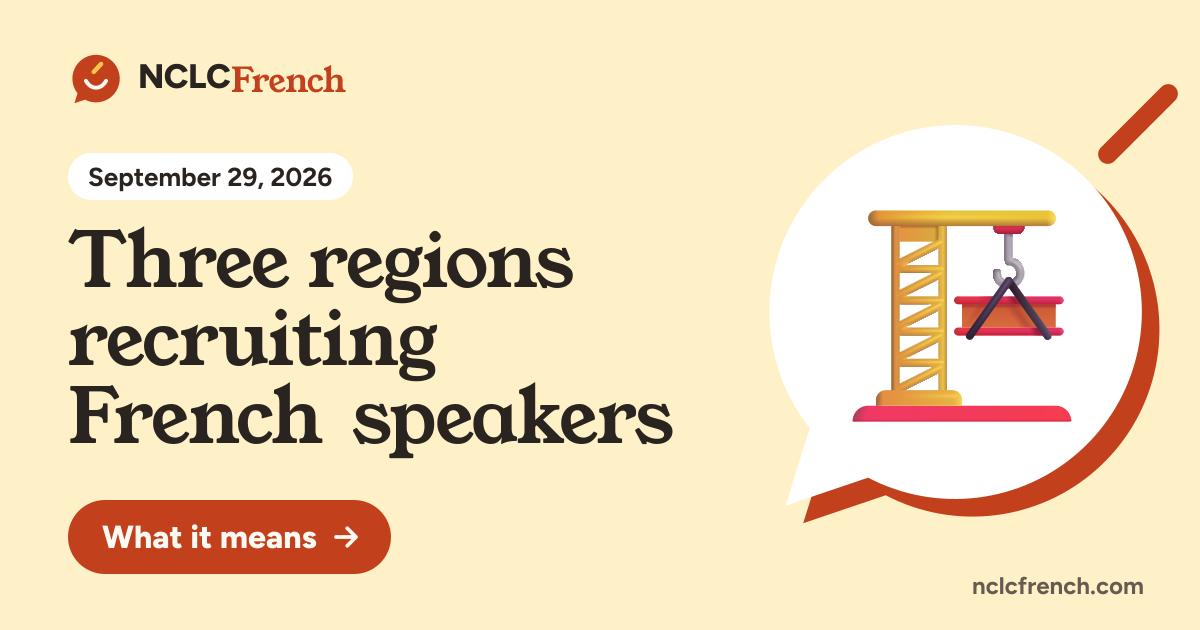 Three regions recruiting French speakers